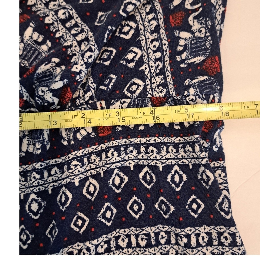 No Boundaries Womens XXL Boho Elephant Print Crochet Lace Racerback Mini Dress - Picture 8 of 11